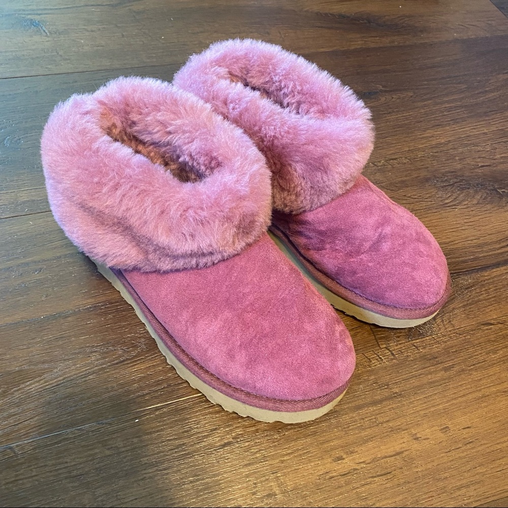 Ugg Classic Mini Fluff Boots Pink big kids